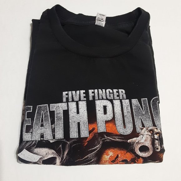 2018 Alstyle Men's Double Sided Five Finger Death Punch Concert T Shirt SZ L - Picture 3 of 6